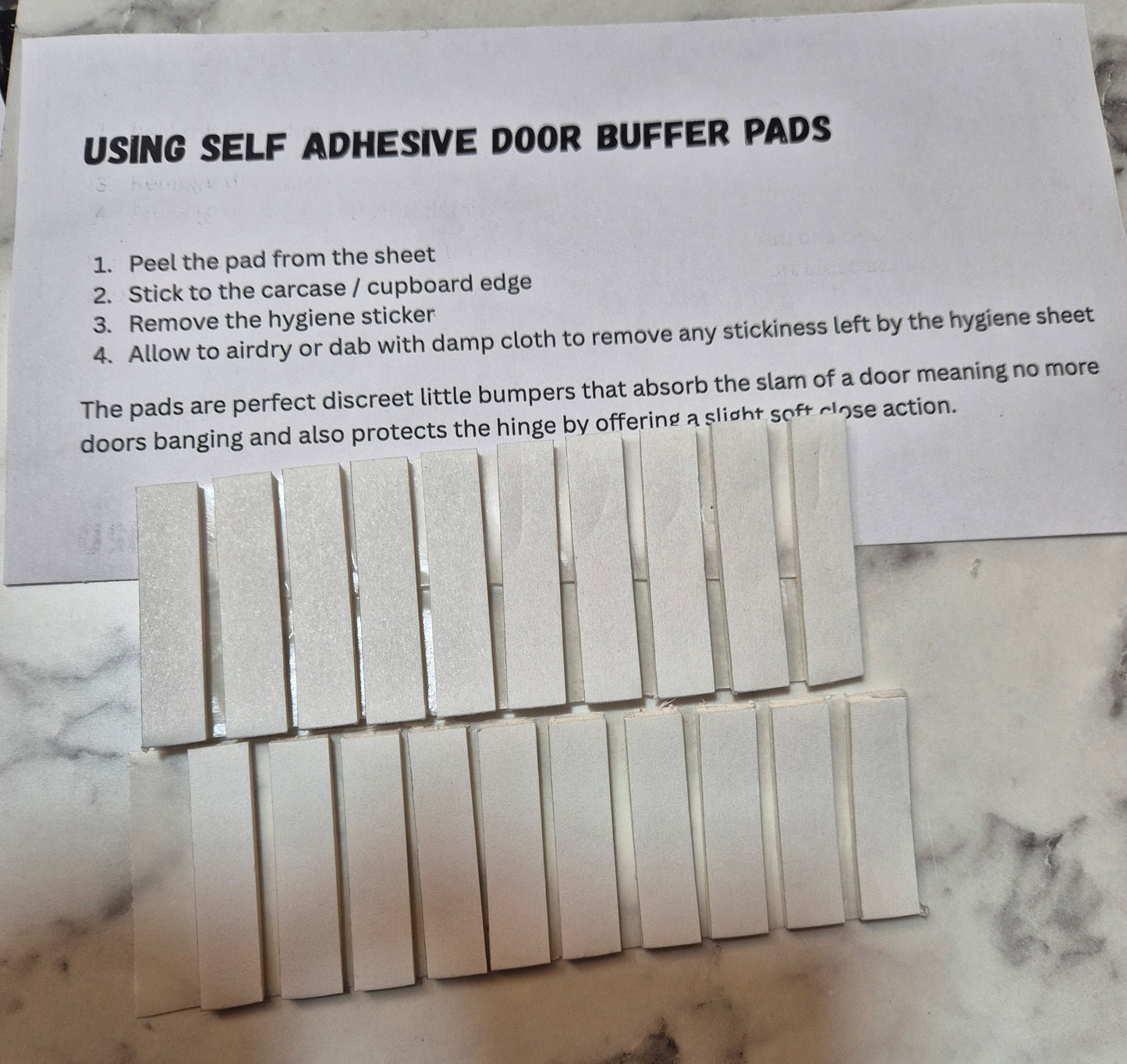 Foam Door Buffers / Bumpers Pack of 20, Prevent doors slamming when shutting. Various colours