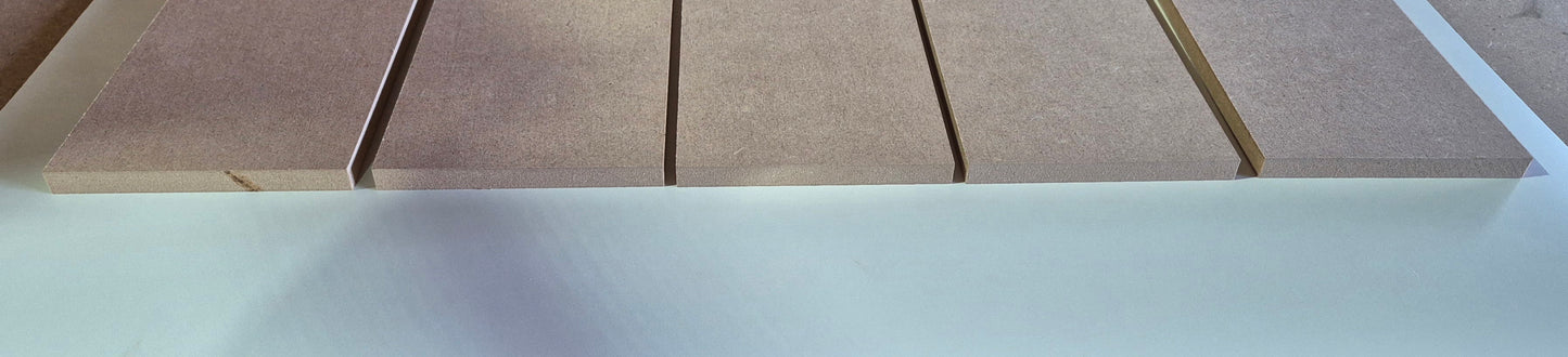 Wall panelling strips 9mm MDF feature wall kit inc 10 @ 1200x100x9mm Strips and 1@ Grab adhesive