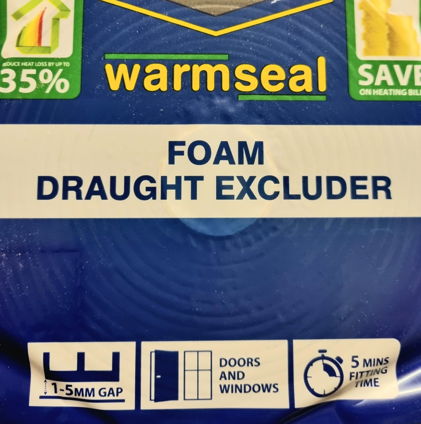 Extra Value Foam Draught Excluder. Pvc window and door gap filler. Reduce heat loss and draughts.