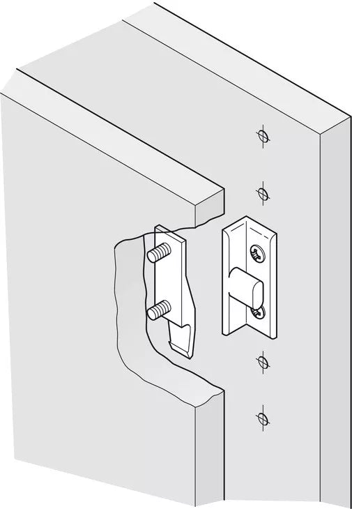 Keku Suspension clips / Partition Fasteners Pack of 4 Hafele