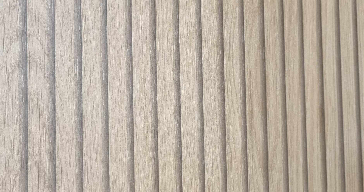 Oak stripwood effect, Feature wall board, Entertainment unit display end panel board.