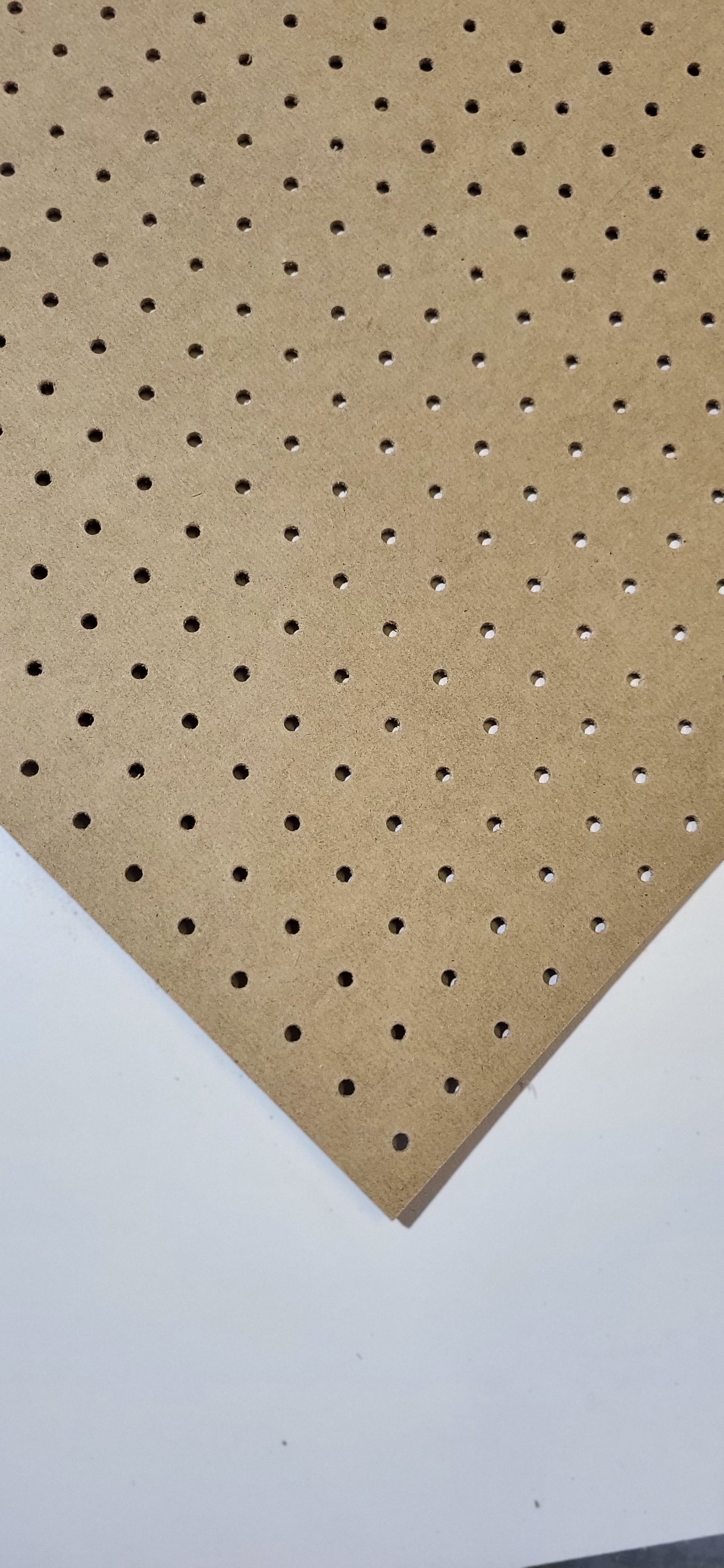 3mm wooden Pegboard Various Size 18mm Hole centres perforated hardboard