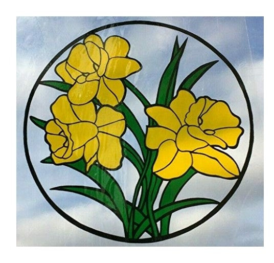 Regalead Stained Glass effect leading fan-lights,Static window clings, pre printed transfers various designs. Window stickers. Glass transfers