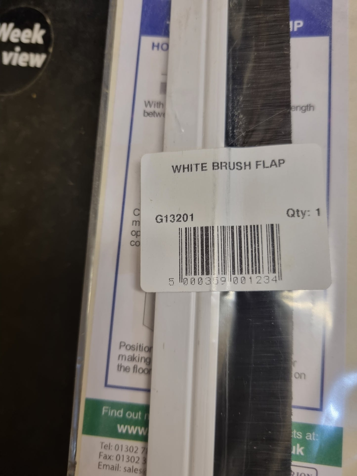 Warmseal  Brush Flap Door Draught Excluder  Various Colours    920cm wide