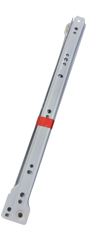 Bottom fix Drawer Runner 350mm depth, White replacement roller drawer runner