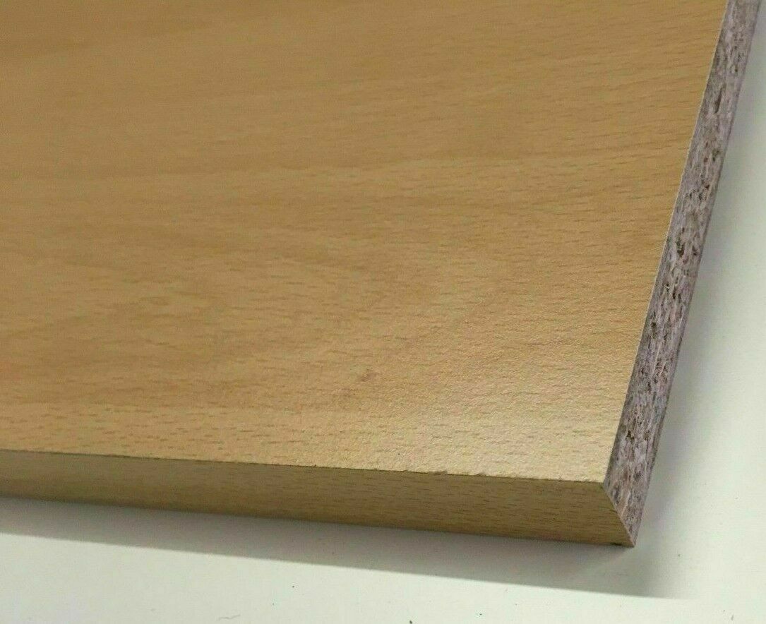 15mm Ellmau Beech Melamine Faced Chipboard MFC wood shelving Board 1200mm Lengths Various widths