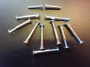Cabinet or Furniture Connector Bolts, M4 x 25mm Sleeved connector Pack of 10. Fast and Free delivery