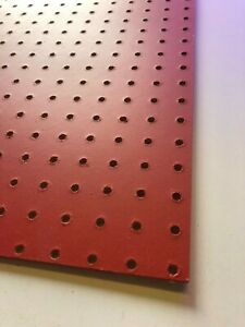 Red Painted Pegboard, Various Sizes. Storage, Display or Notice board
