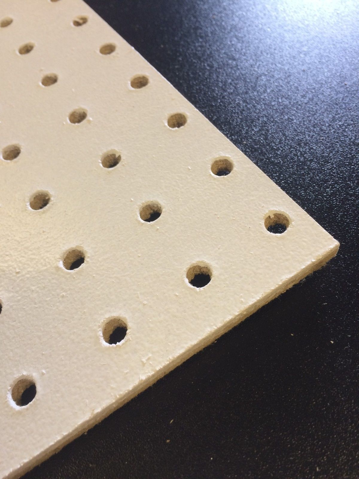 6mm White Wooden Pegboard 120 X 30cm 25.4mm Hole Centre 7.1mm Hole - View #3