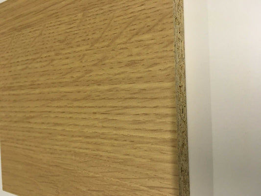 15mm Windsor Oak Melamine Faced Chipboard MFC wood shelving Board 1200mm Lengths, various widths