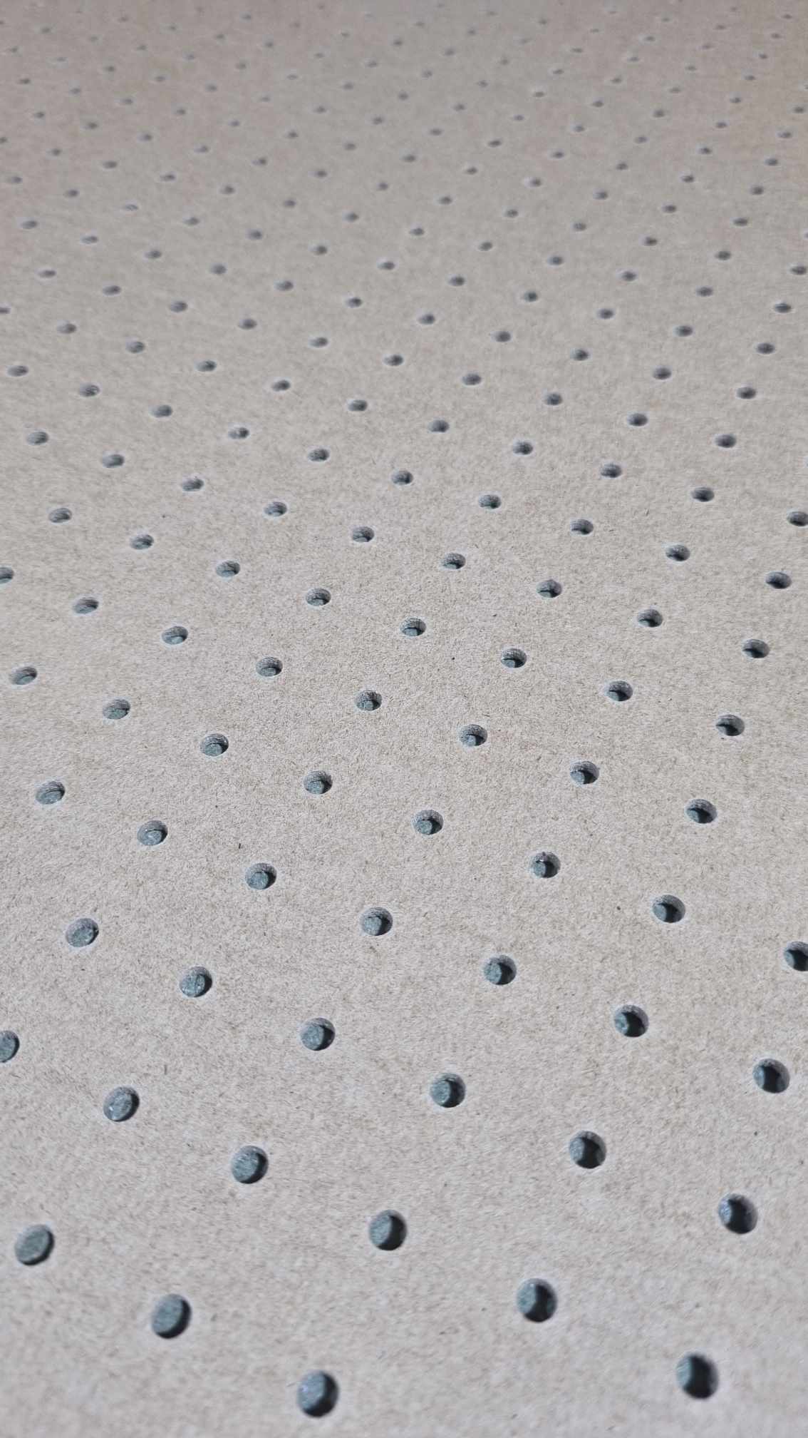 6mm Pegboard shop fitting board Large area FULL SHEET. 2440 x 1220mm