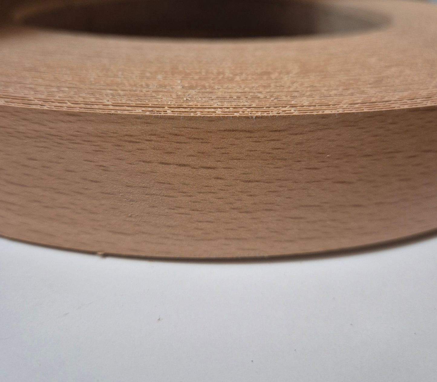 40mm Beech effect melamine edging tape 5m roll. Iron on edging  Fast and Free delivery