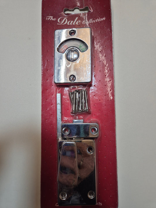 Toilet or Bathroom Indicator bolt. Bathroom privacy bolt Chrome finished