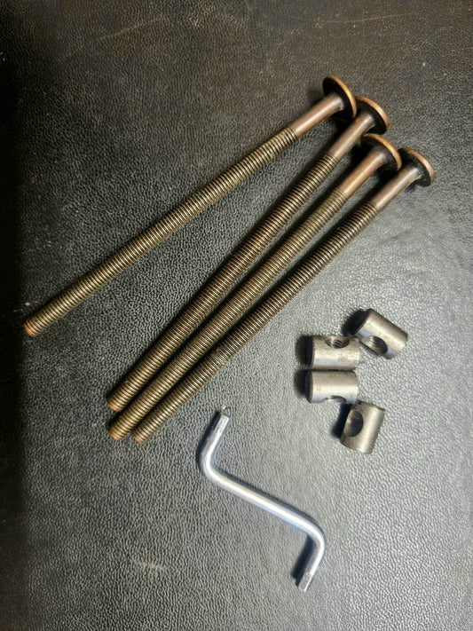 Bed, Cot, furniture bolts. Furniture building fixings. pack of 4 bolts and nuts with an hexagon key.