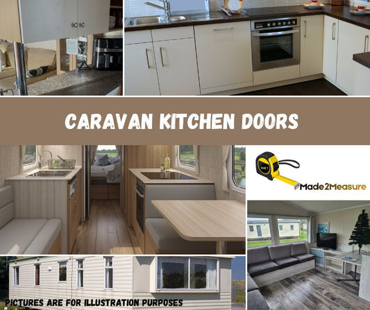 Caravan kitchen replacement doors. Mobile home cupboard doors made to any size.
