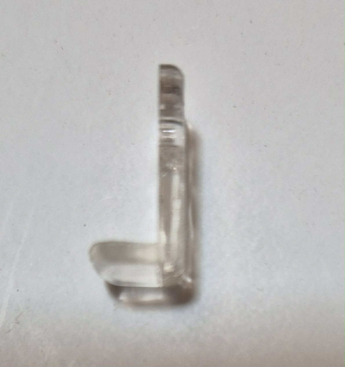 Clear mirror brackets, Glass shelf brackets, Pack of 10 clear plastic brackets
