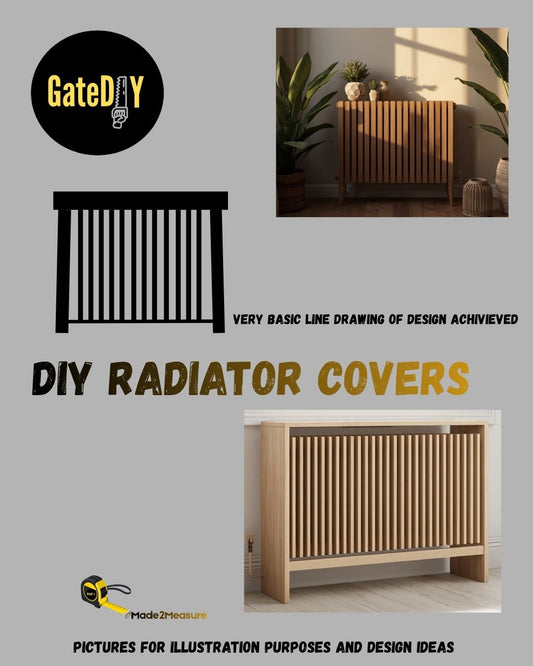 DIY Radiator cabinet kit, Create your own minimalist slatted radiator cover