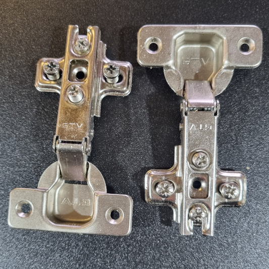 110' Pressed Plate Kitchen cupboard hinges, Furniture door hinges sold as pair. Free Postage