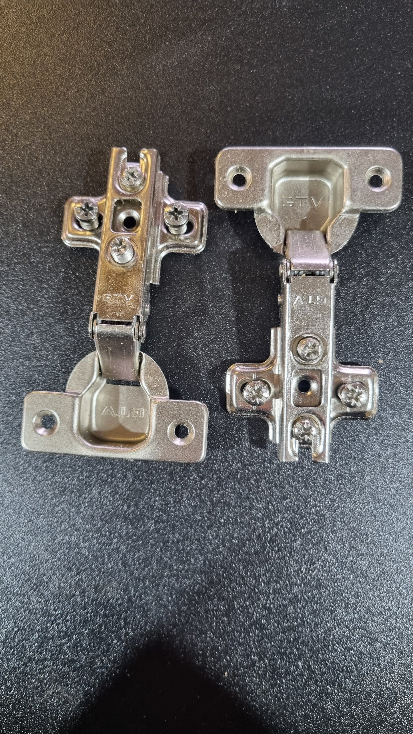 110' Pressed Plate Kitchen cupboard hinges, Furniture door hinges sold as pair. Free Postage