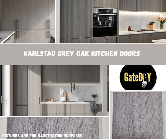 Karlstad Grey Oak effect Kitchen Replacement Doors