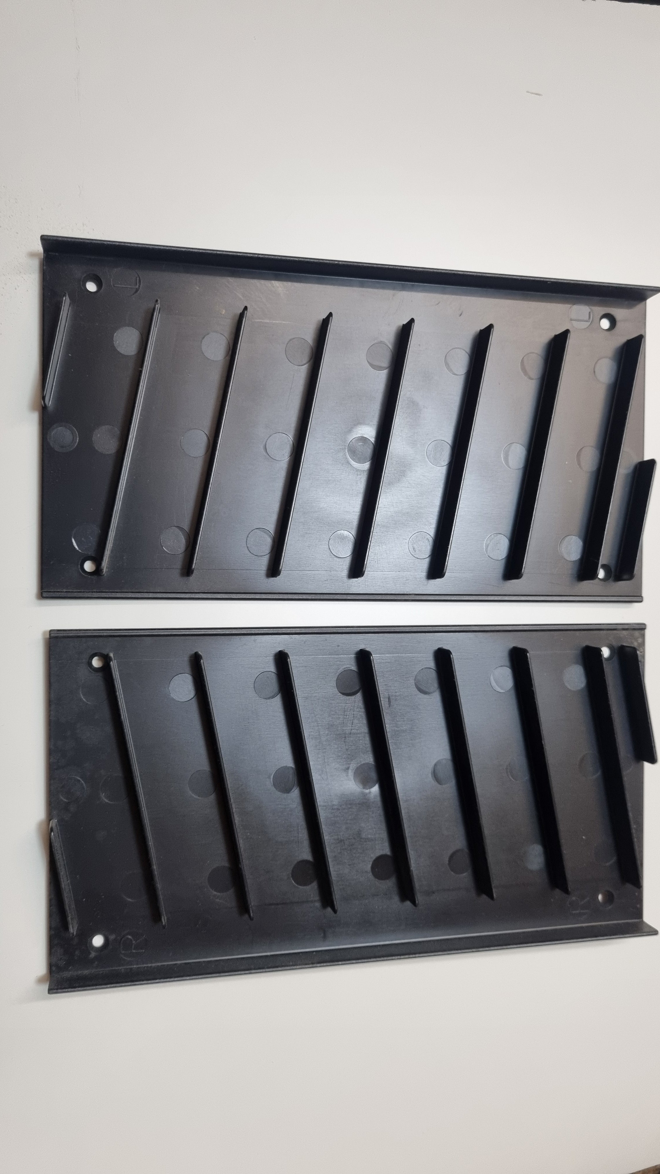 Plastic Dvd Racks Media storage racks, Black plastic video, dvd, cd book storage. 8 sets