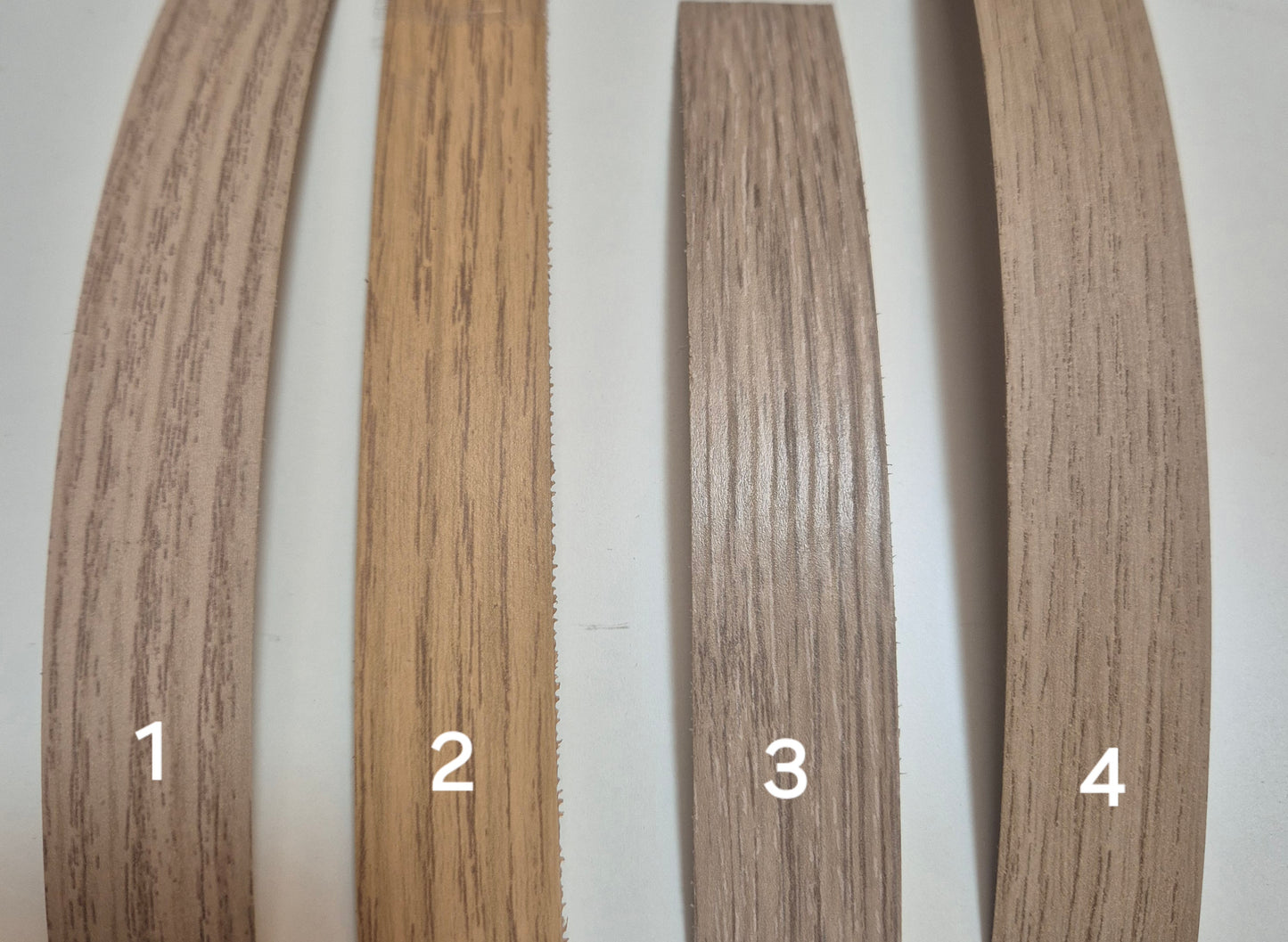 NEW Oak effect edging strips, 22mm iron on melamine edging finishes the raw ends of boards