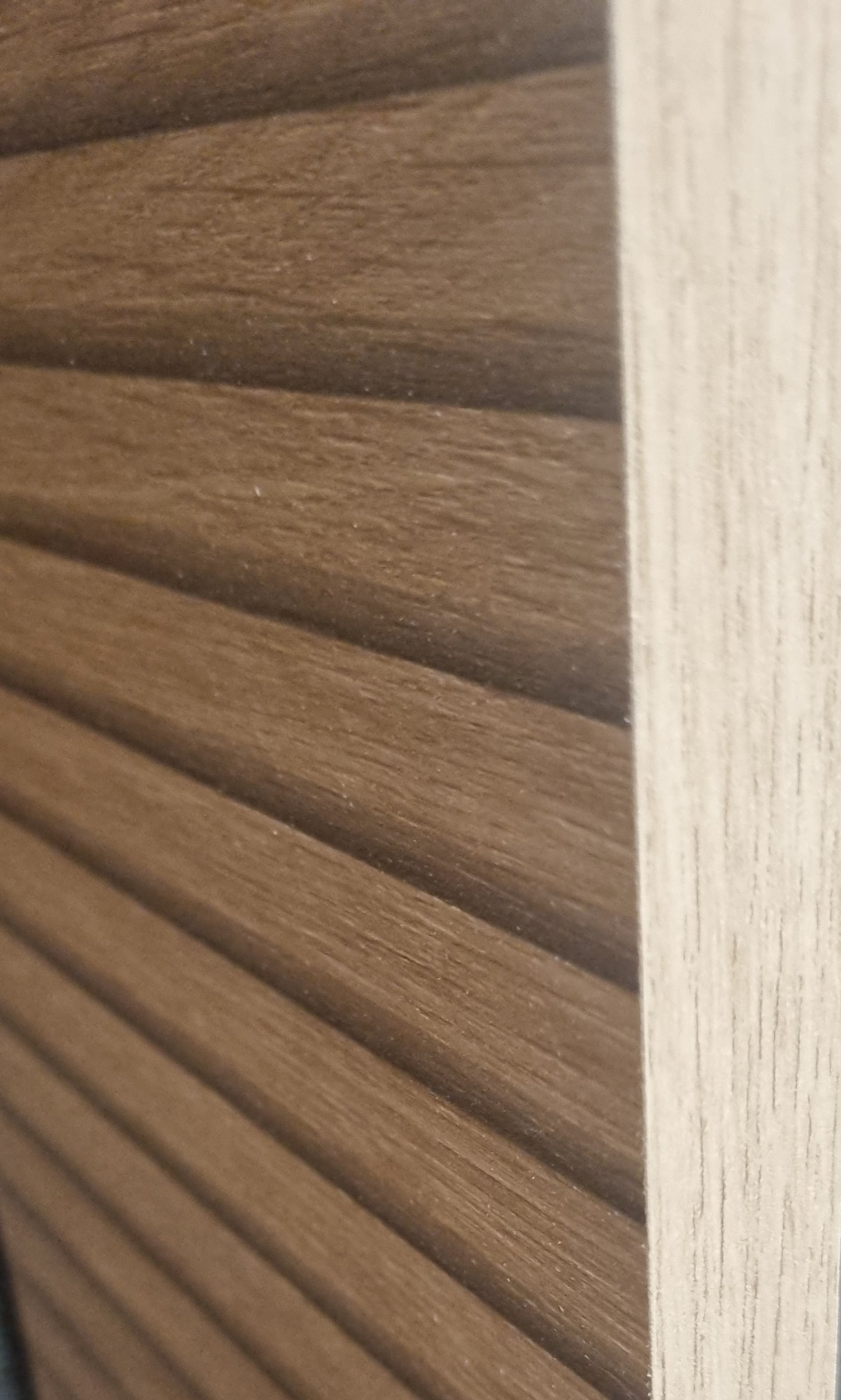 Oak strip wood effect replacement kitchen cupboard doors. Made to size. Free delivery