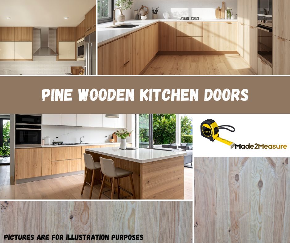 Natural Raw Pine kitchen cabinet doors. Can be cut to size with free delivery