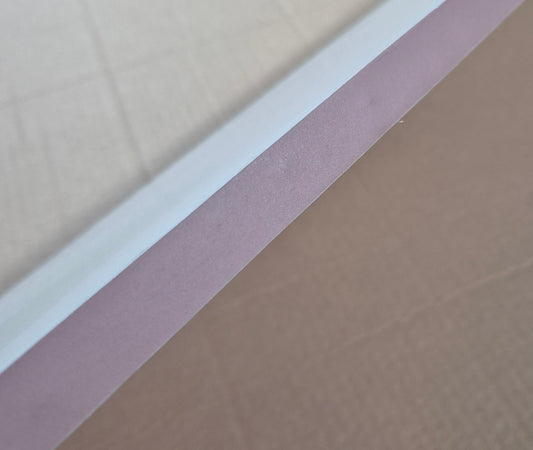 Rose pink iron on melamine edging tape ideal for edging melamine boards 22mm wide