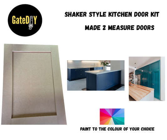MDF Shaker style kitchen replacement doors. Create your own shaker doors with this ready made kit