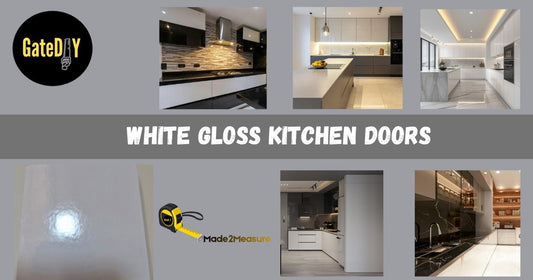 White gloss kitchen replacement doors. Made to measure kitchen cupboard doors. Free delivery