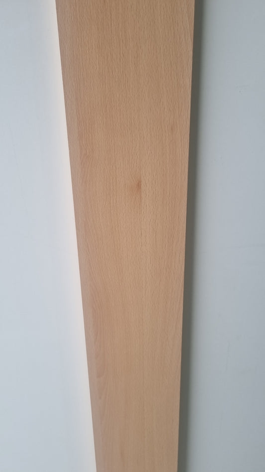 Beech iron on edging tape, Pre glued melamine edging 22mm wide. Can be trimmed to size