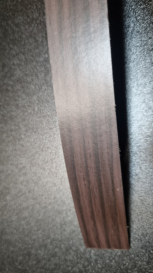 Black brown grained wood effect melamine edging, Iron on edging tape approx 15m roll