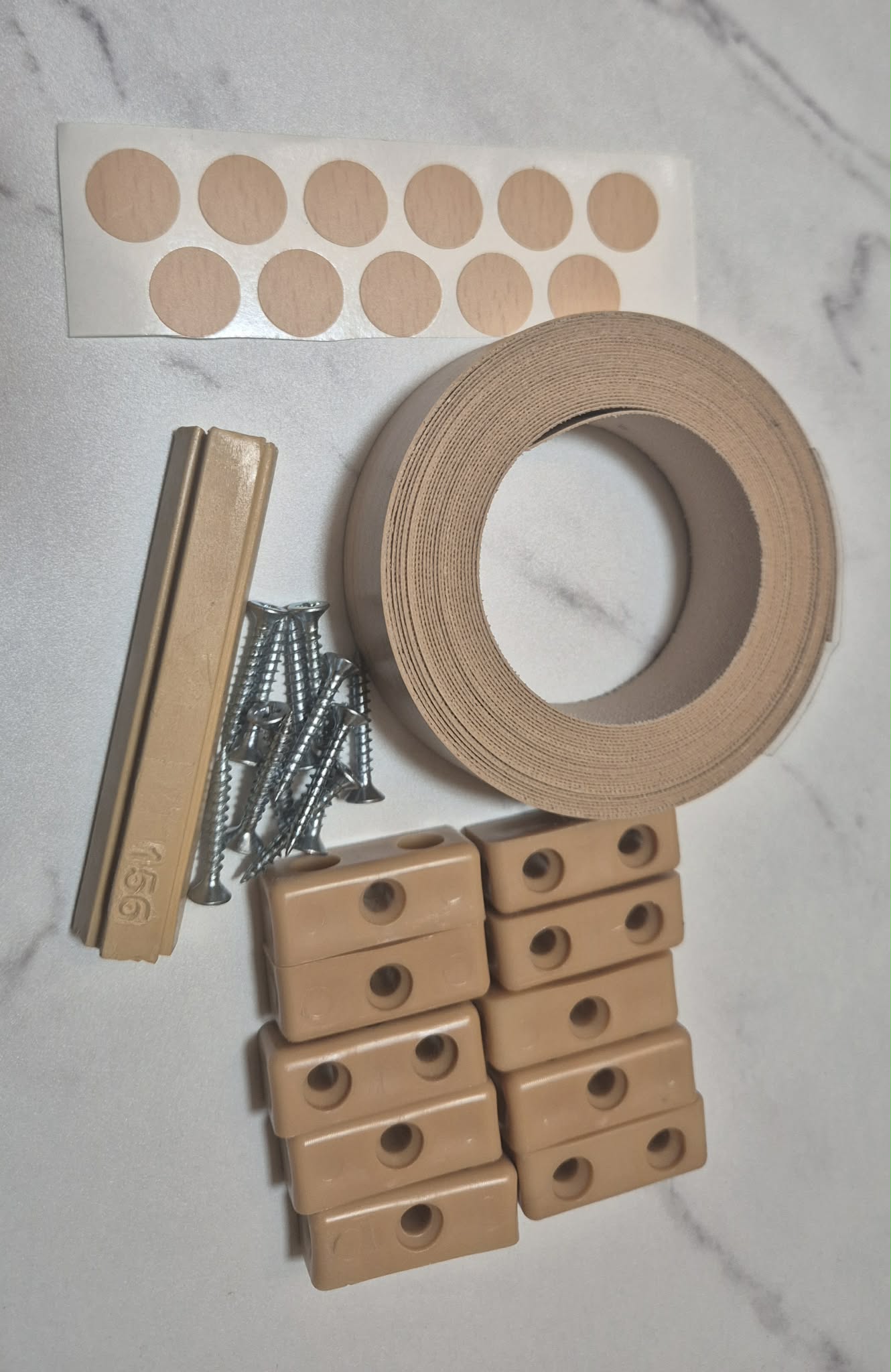 Complete Melamine fitting kit. Melamine fixing kit
