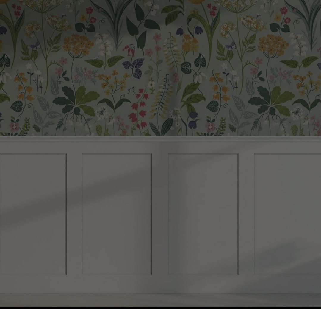 Shaker style wall panelling kit complete with dado rail top & adhesive