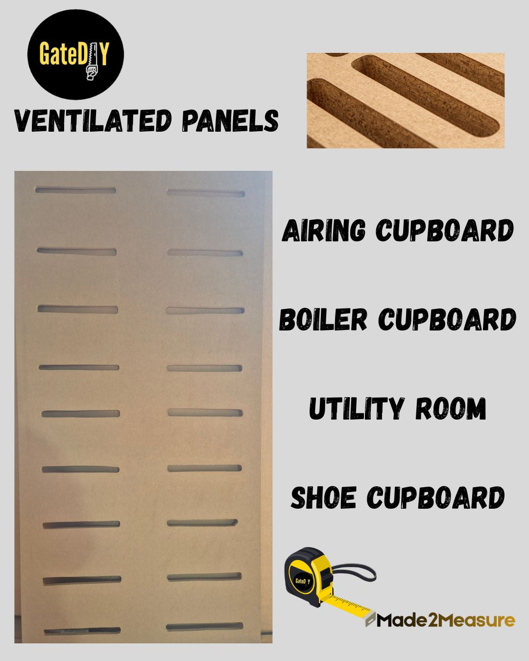 Ventilated Panels. Paintable airflow panels with Free UK delivery