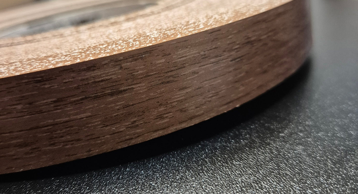 48mm wide Melamine edging tape, Extra wide iron on edging tape can be trimmed to size for use on thicker boards.
