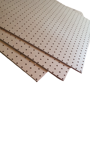 Pack Of 3 1200x600mm Pegboard Sheets 6mm Thick with 25mm Hole Centres