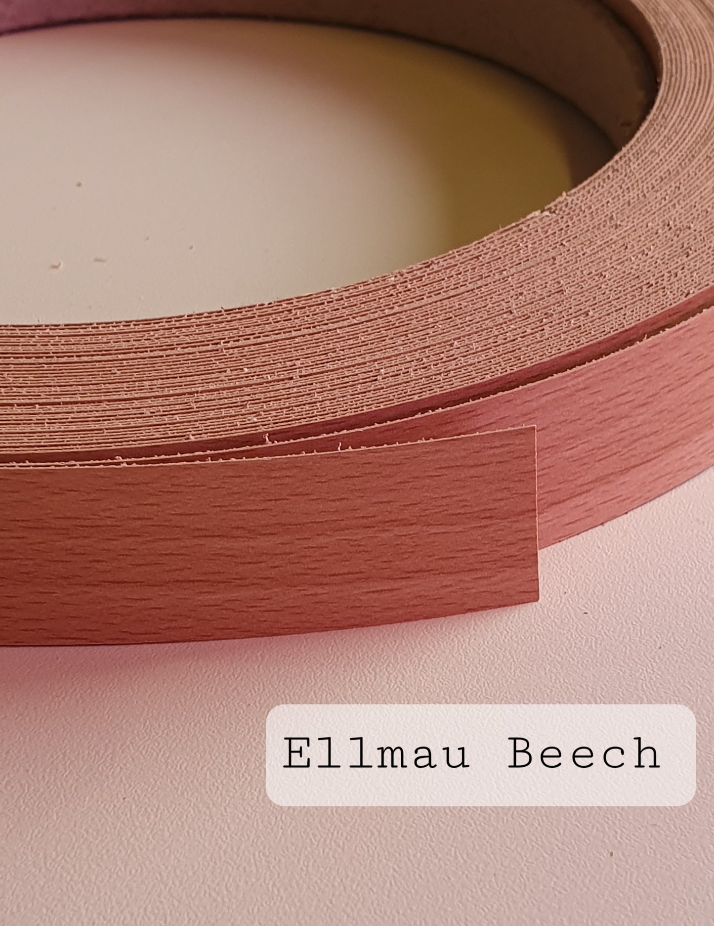 Beech Pre - glued Melamine Edging Tape Approx 22mm 5 metre roll