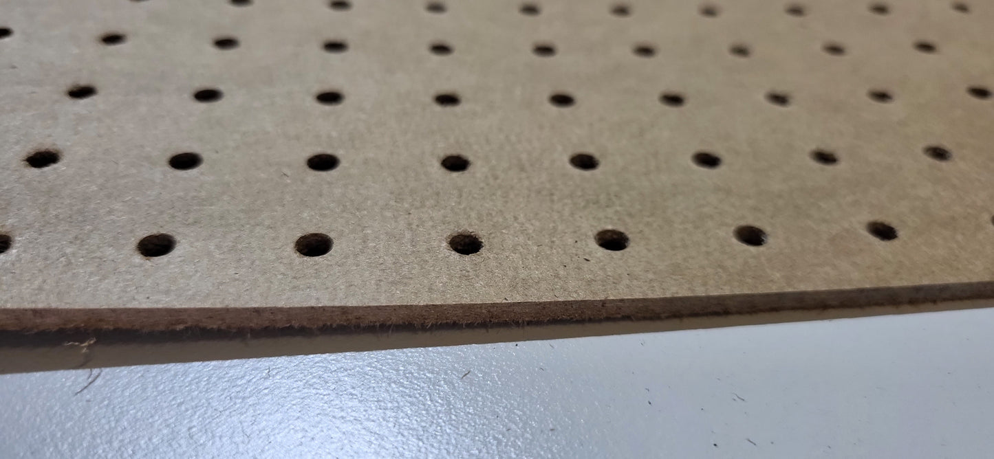 3mm wooden Pegboard Various Size 18mm Hole centres perforated hardboard