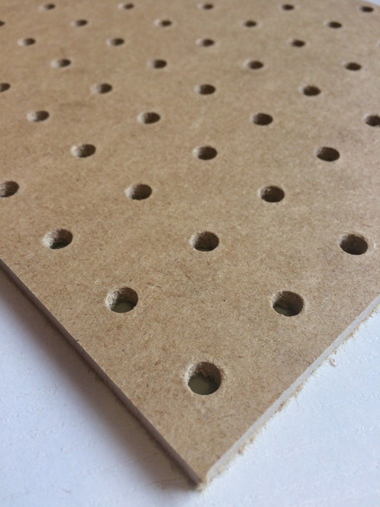 Pack Of 3 1200x600mm Pegboard Sheets 6mm Thick with 25mm Hole Centres
