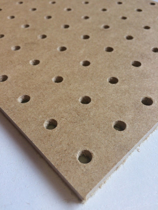 6mm Thick Wooden Pegboard Boards Various Sheet sizes - perforated hardboard