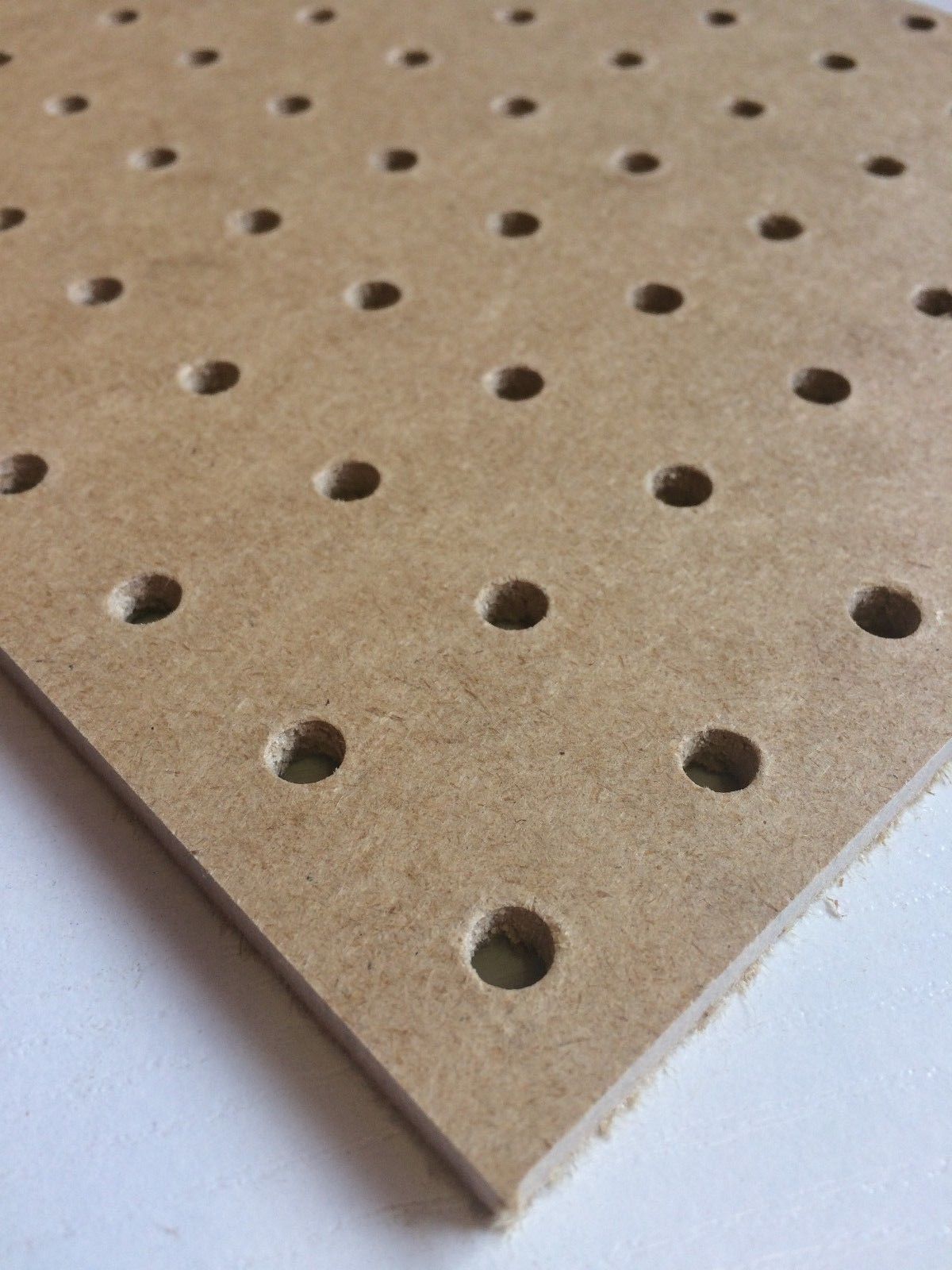 Pack Of 3 600x600mm Pegboard Sheets 6mm Thick with 25mm Hole Centres