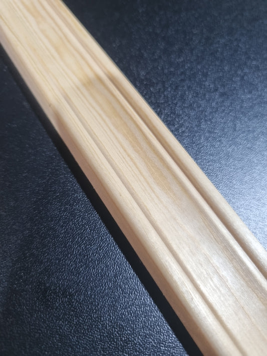 TM560 Pine Beading, Dado Rail or Picture Rail, Stripwood or Feature Wall panelling Pack of 5 1000 x 30 x 8mm Inc Adhesive