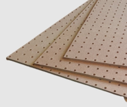 Pack Of 3 1200x600mm Pegboard Sheets 6mm Thick with 25mm Hole Centres
