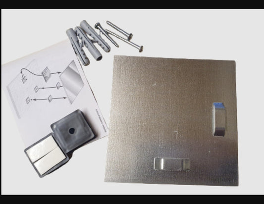 Mirror fixing mounting set single metal adhesive sheet