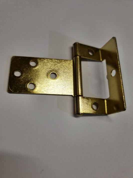 Cranked Flush hinge 50mm Brass, Bronze Or Zinc , Bathroom, Kitchen, Cupboard door hinge