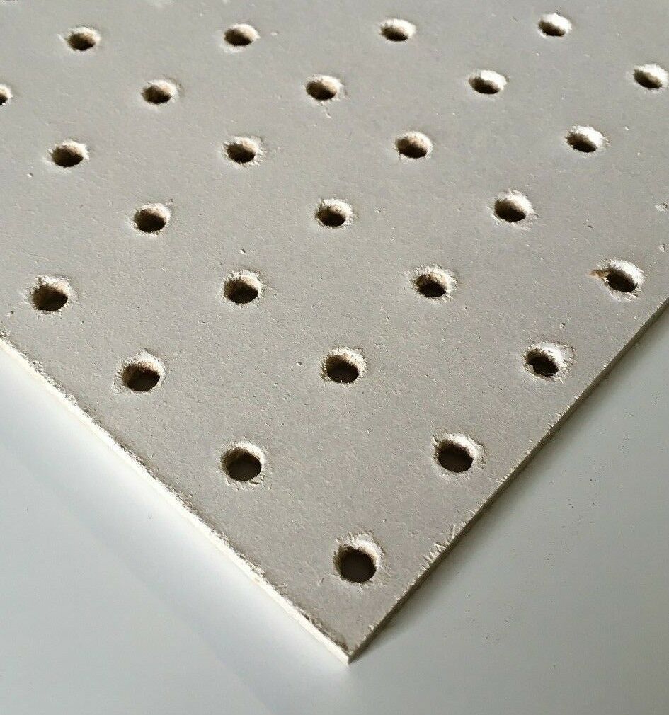 Painted Pegboard Sheets, Display board, perforated hardboard 1200mm lengths Various widths in 3mm or 6mm thick