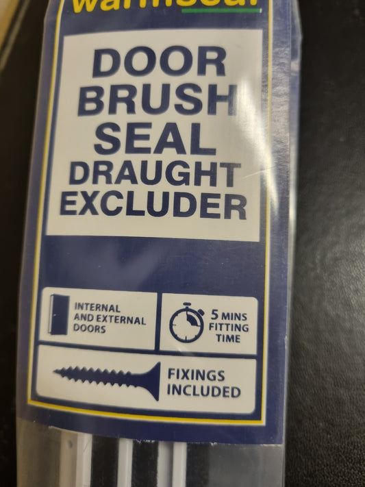 Warmseal Door Brush Seal G44201 pack 5 @ 1.05m Short Set. White Brush Seal Draught Excluder