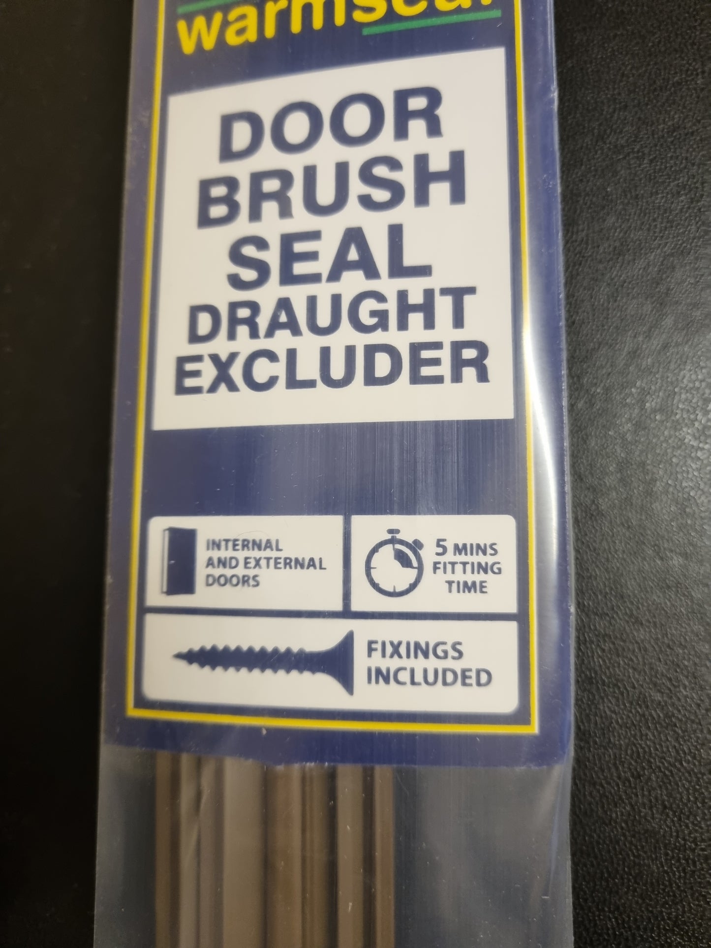 Warmseal Draught Excluder Short Set 5 x 1.05m pack Multifin Seal Brown, Home Insulation kit FREE DELIVERY